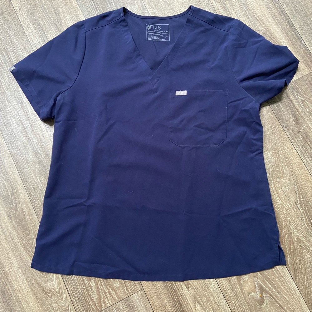 FIGS Catarina One-Pocket Scrub Top Navy XL